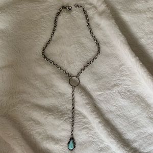 Golden Hills Turquoise lariat necklace